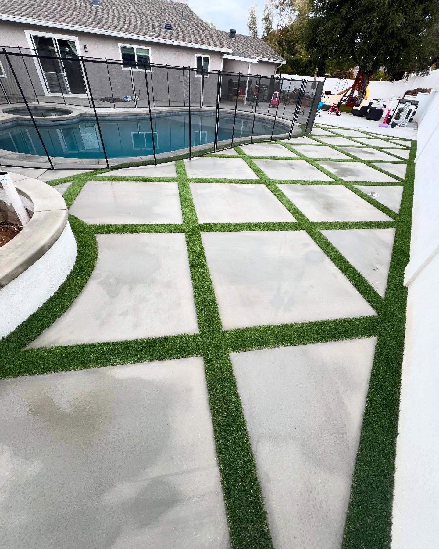 Concrete Services, Concrete & Artificial Turf Strips, Lake Elsinore